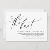 We hebben de knoop romantische bruiloft elopement kaart (Voorkant)