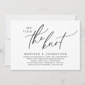 We hebben de knoop romantische bruiloft elopement  kaart (Voorkant)