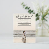 "We hebben de knoop vastgebonden!" Aankondiging ge Briefkaart (Staand voorkant)