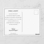 "We hebben de knoop vastgebonden!" Aankondiging ge Briefkaart (Achterkant)