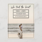 "We hebben de knoop vastgebonden!" Aankondiging ge Briefkaart (Voorkant)