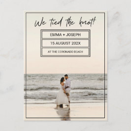 "We hebben de knoop vastgebonden!" Aankondiging ge Briefkaart