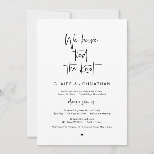 We hebben de knoop vastgebonden, Black, Wedding El Kaart (Voorkant)