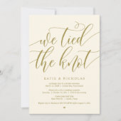 We hebben de knoop vastgebonden, de bruiloft Elope Kaart (Voorkant)