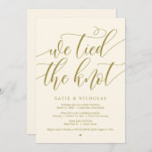 We hebben de knoop vastgebonden, de bruiloft Elope Kaart (Voorkant / Achterkant)