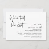 We hebben de knoop vastgebonden, de bruiloft Elope Kaart (Voorkant)