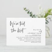 We hebben de knoop vastgebonden, de bruiloft Elope Kaart (Staand voorkant)