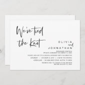 We hebben de knoop vastgebonden, de bruiloft Elope Kaart (Voorkant / Achterkant)