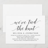 We hebben de knoop vastgebonden, de bruiloft Elope Kaart (Voorkant / Achterkant)