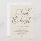 We hebben de knoop vastgebonden, de bruiloft Elope Kaart (Voorkant)