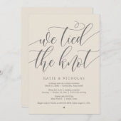 We hebben de knoop vastgebonden, de bruiloft Elope Kaart (Voorkant / Achterkant)