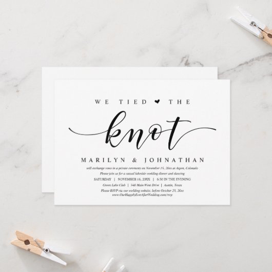 We hebben de knoop vastgebonden, de weddenschap... kaart (Voorkant / Achterkant in situ)