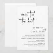 We hebben de knoop vastgebonden, een weddenschap u kaart (Voorkant / Achterkant)