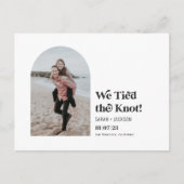 We hebben de knoop vastgebonden, Modern Arch Photo Aankondigingskaart (Voorkant)