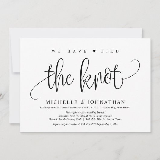 We hebben de knoop vastgehakt, de weddenschap van  kaart (Voorkant)