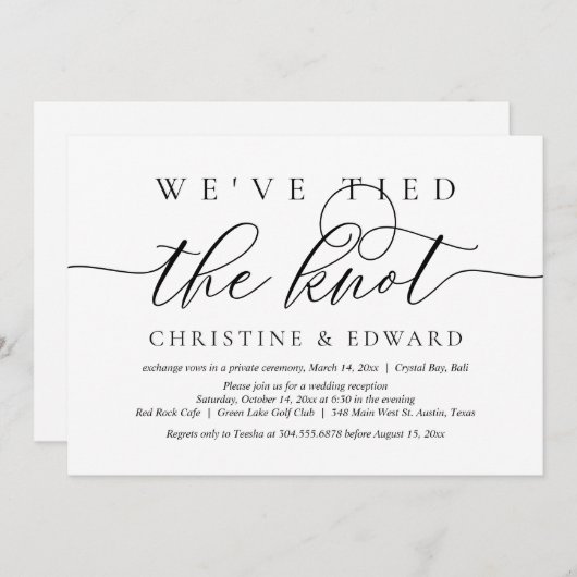 We hebben de knoop vastgehakt, een weddenschap uit kaart (Voorkant / Achterkant)