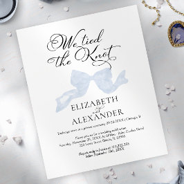 We hebben de knoop vastgemaakt | Blauwe boog bruil