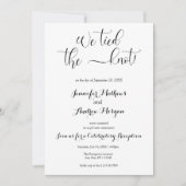 We hebben de knoop vastgemaakt | Casual huwelijksr Kaart (Voorkant)