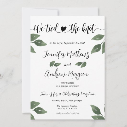 We hebben de knoop vastgemaakt | Foto Huwelijksrec Kaart (Voorkant)