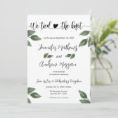 We hebben de knoop vastgemaakt | Foto Huwelijksrec Kaart (Staand voorkant)