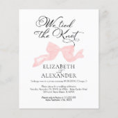 We hebben de knoop vastgemaakt | Roze strik bruilo (Voorkant)