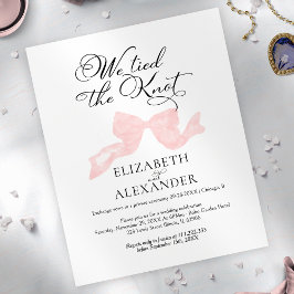 We hebben de knoop vastgemaakt | Roze strik bruilo