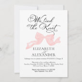 We hebben de knoop vastgemaakt | Roze strik bruilo Kaart (Voorkant)