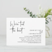 We hebben de Knot, de bruiloft Elopement Party get Kaart (Staand voorkant)