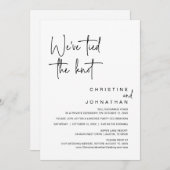 We hebben de Knot, de bruiloft Elopement Party get Kaart (Voorkant / Achterkant)