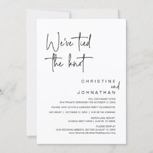We hebben de Knot, de bruiloft Elopement Party get Kaart