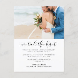 We hebben de knot Elegant bruiloft aangekondigd Briefkaart