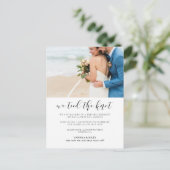 We hebben de knot Elegant bruiloft aangekondigd Briefkaart (Staand voorkant)