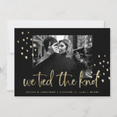 We hebben de Knot Gold Script-huwelijksaankondigin Kaart (Voorkant)