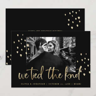 We hebben de Knot Gold Script-huwelijksaankondigin Kaart