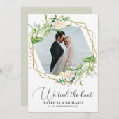 We hebben de Knot Greenery Eloped aankondiging geb (Voorkant / Achterkant)