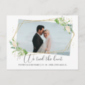 We hebben de Knot Greenery Eloped aankondiging geb Briefkaart (Voorkant)