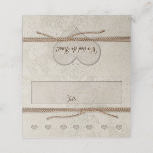 We hebben de Knot Matching Plaatskaartje (Buitenkant ongevouwen)