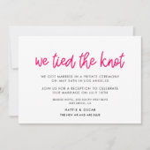 We hebben de knot Modern kalligrafie aankondiging  (Voorkant)