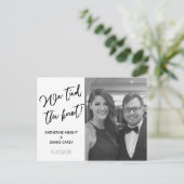 We hebben de Knot Modern Wedding Announding Foto g Briefkaart (Staand voorkant)