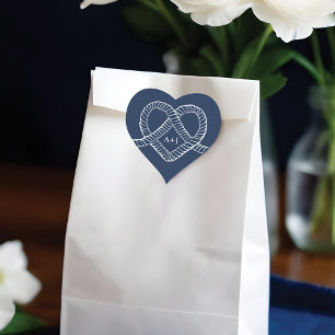 We hebben de Knot Rope Heart Nautical Navy & White Hart Sticker