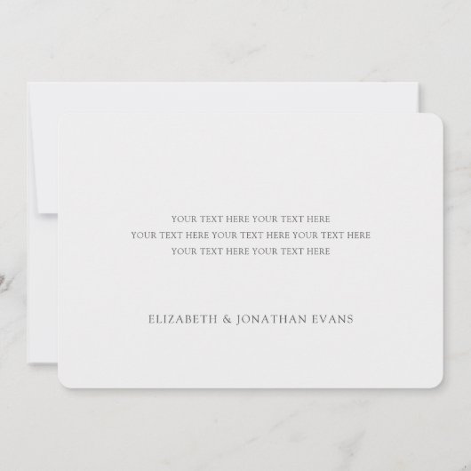 We hebben de Knot vastgebonden. Modern Photo Elope Aankondiging (Achterkant)