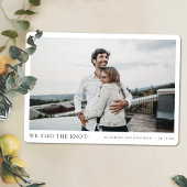 We hebben de Knot vastgebonden. Modern Photo Elope Aankondiging