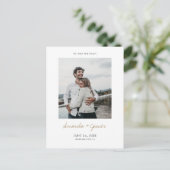 We hebben de Knot vastgebonden. Modern Photo Elope Aankondigingskaart (Staand voorkant)