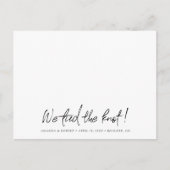 We hebben de Knot vastgebonden. Modern Photo Elope Aankondigingskaart (Voorkant)