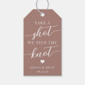 We hebben de 'Knot Wedding Favor' verboden Cadeaulabel (Voorkant)