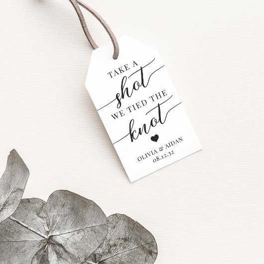 We hebben de 'Knot Wedding Favor' verboden Cadeaulabel