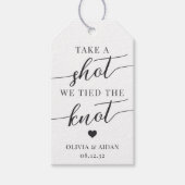 We hebben de 'Knot Wedding Favor' verboden Cadeaulabel (Voorkant)