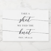 We hebben de 'Knot Wedding Favor' verboden Likeurfles Etiket (Enkel label)
