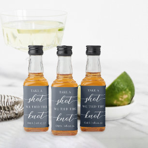 We hebben de 'Knot Wedding Favor' verboden Likeurfles Etiket