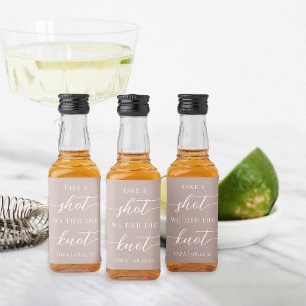 We hebben de 'Knot Wedding Favor' verboden Likeurfles Etiket